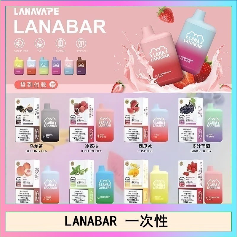 LANA BAR可充电一次性電子煙霧化5000口(3.0%)